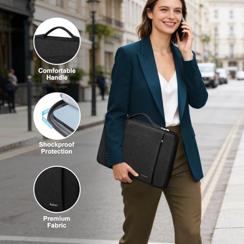 Ferkurn Laptop Case Sleeve for Men Women Chromebook Case Compatible with MacBook Air/Pro Lenovo Surface HP Dell ASUS Acer, 11.6 inch, Black - color: Black, size: 11.6 inch