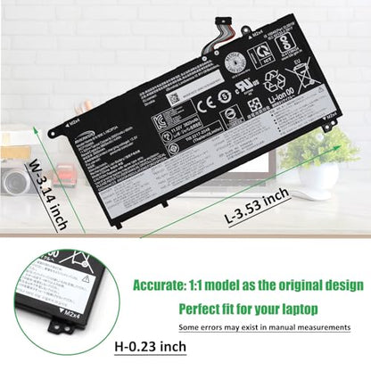 L19M3PDA L19C3PDA Laptop Battery Replacement for Lenovo ThinkBook 14 G2 ITL are 14 G3 ACL ITL 14 G4 ABA IAP 15 G2 ITL are 15 G3 ACL ITL 15 G4 ABA IAP Series L19L3PDA L19D3PDA 11.52V 45Wh - size: 3.53*3.14*0.23inch L19M3PDA