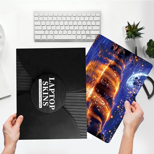 Universal Laptop Skin Sticker with 2 Wrist Pad Skins, Waterproof Scratch Resistant Vinyl Laptop Cover Decal, Cut to Fit for 11–15.6 Inch MacBook HP Dell Lenovo, Golden Falls - color: Golden Falls