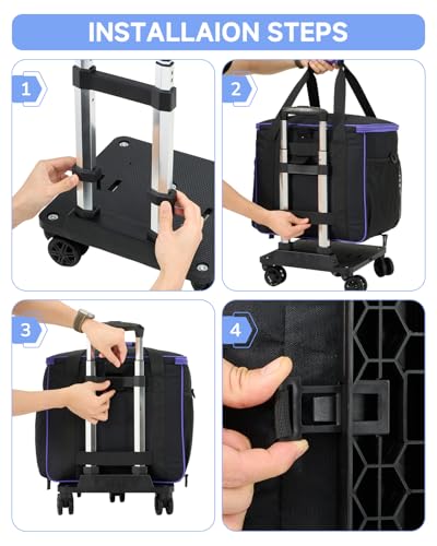 Amythe 5-Wheel Rolling Tote Bag for 15.6 in Laptop | Rolling tote for teachers, nurses & crafters; Spacious compartment fits 15.6 inch laptop; Smooth 5-wheel rolling design