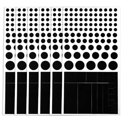 6pcs Blocked Vinyl Webcam Covers Slide, Laptop Smartphone Smart TV Light Multiple Sizes Restickable Blackout Stickers Label Decal Blocking Webcam Camera