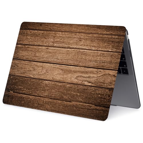 Hard Case Compatible with Old Version MacBook Pro 13 inch Case 2012 2011 2010 2009 2008 Release A1278 with CD-ROM, Laptop Plastic Hard Case Shell & Keyboard Cover, Wood Grain - color: 1592 Wood Grain, size: A1278(Pro 13" w/CD-ROM 2008-2012)