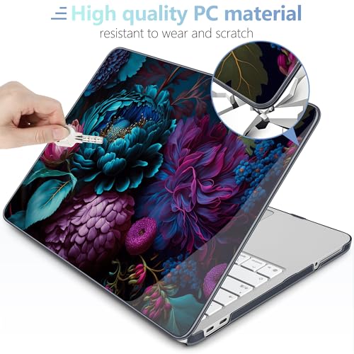 MEEgoodo Printed Case for New MacBook Neo 13 inch 2026 Release(Fit Model A3404), Laptop Hard Shell Cases with Keyboard Skin & Screen Protector & Webcam Covers, Beautiful Fantasy Flower - color: Beautiful Fantasy Flower