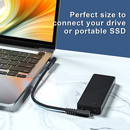 USB C to USB C Cable 100W 1ft 3 Pack 90 Degree Type C Cable Nylon Braided Right Angle USBC Fast Charging Cable Compatible with iPhone 15 16 17 Series, MacBook, iPad Pro, Galaxy S8 - S24, Pixel, LG