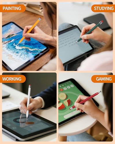 Stylus(5-Pack),Stylus Pen for Touchscreen,iPad,Switch.Universal Stylus | High Sensitivity,2-in-1 Rubber & Disc Tip,Compatible with iPad,iPhone,Tablets,and Android Device.15 Tips