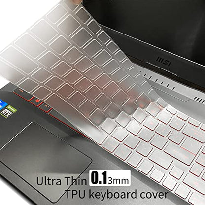 Keyboard Cover for MSI Cyborg 15 A13VE 2023, MSI GL66 GL76, Stealth GS77, Katana GF66 GF76, Raider GE78 HX, MSI Sword 15 17, MSI Crosshair 15.6" 17.3", Stealth 16 17 Studio Keyboard Skin Accessories