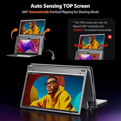 Laptop Screen Extender Monitor Portable, 15.6" Quad Portable Monitor X90G