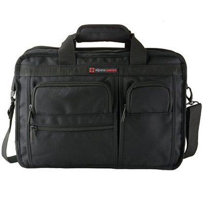 Alpine Swiss Conrad Messenger Bag 15.6 Inch Laptop Briefcase with Tablet Sleeve