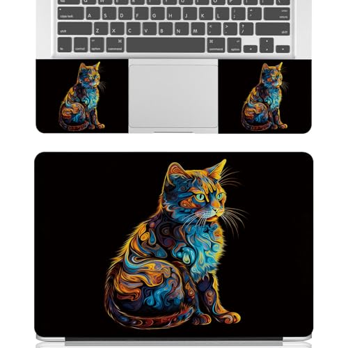 Universal Laptop Skin Sticker Decal for 11.6”12" 13" 13.3" 14" 15" 15.4" 15.6" Reusable Waterproof Scratch-Scratch Resistant Protective Vinyl Laptop Notebook Skin Stickers - Colorful Cat - color: Colorful Cat
