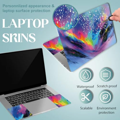 SUPERDANT Colorful Snow-Covered Mountains Laptop Skin Laptop Sticker PVC Computer Stickers Dustproof Waterproof Art Decal Protector 12" 13" 13.3" 14" 15" 15.4" 15.6" Notebook Art Decal Protector Blue - color: Blue
