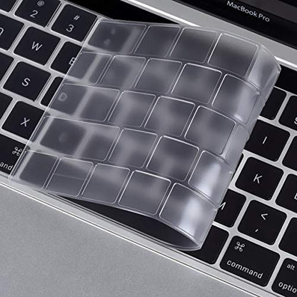 Premium Ultra Thin Keyboard Cover Skin for MacBook Pro with Touch Bar 13" and 15" (Apple Model Number A2159 A1706 A1707 A1989 A1990, 2019 2018 2017 2016 Release), US Keyboard Layout - color: TPU ( For MacBook Pro with TouchBar )