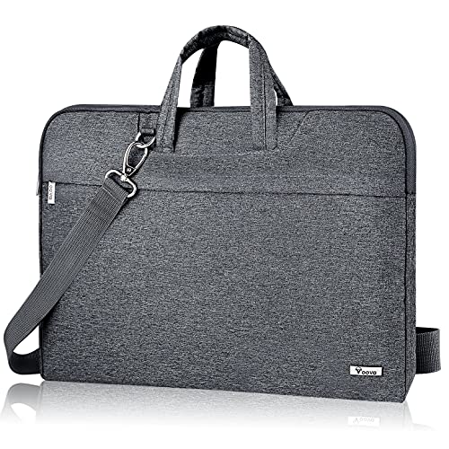 Voova 13.3-13 Inch Laptop Sleeve with Handle, MacBook Sleeve, Gray | Splash-proof laptop sleeve with handle and removable strap; fits 13-inch MacBook Air/Pro M1-M5, HP, Lenovo, Asus and Acer - color: Grey, size: 13-14 Inch(35 x 24 x 2.5 cm)