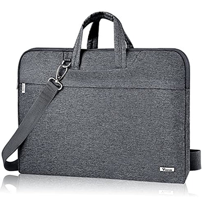 Voova 13.3-13 Inch Laptop Sleeve with Handle, MacBook Sleeve, Gray | Splash-proof laptop sleeve with handle and removable strap; fits 13-inch MacBook Air/Pro M1-M5, HP, Lenovo, Asus and Acer - color: Grey, size: 13-14 Inch(35 x 24 x 2.5 cm)