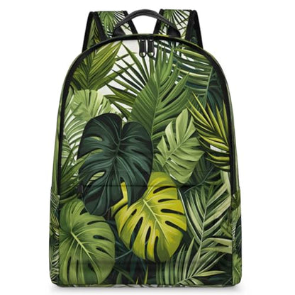 17.5 inch Laptop Backpack Tropical Palm Trees College Waterproof Travel Bag Jungle Plants Casual Book Bag with Multiple Pockets Laptop Backpacks for Travel Hiking