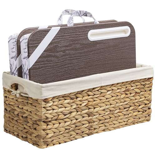 LAPGEAR Designer Lap Desk – Hummingbird Toile, 2-Pack with Storage Basket - color: Hummingbird Toile, size: 2-Pack Lap Desks + Basket