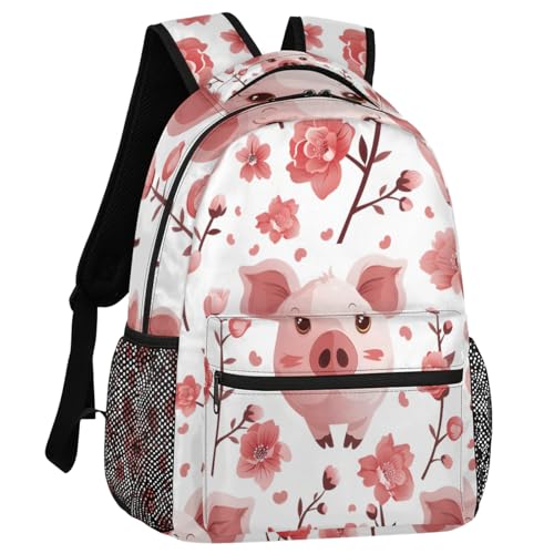 Pig Backpack for Women Men Shoulder Computer Laptop Adults Backpack Cute Sports Hiking Gym Workout Travel Casual Daypack - color: Multicolor 8