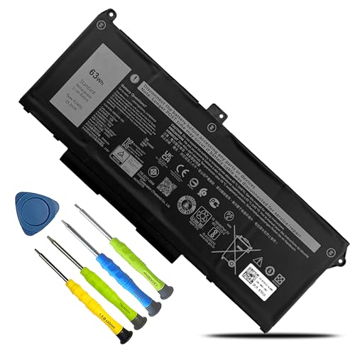 63Wh RJ40G Laptop Battery Replacement for Dell Latitude 14 5420 15 5520 / Precision 15 3560 Type P137G P137G001 P104F P104F001 P104F002 Series WY9DX M033W 01K2CF 075X16 0WK3F1 0M3KCN 005R42 - size: 8.66*5.71*1.77inch RJ40G