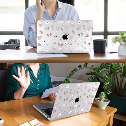 for with MacBook Pro 14 inch Case 2026-2021 M5 M4 M3 M2 M1 Pro/Max A3426 A3427 A3434 A3112 A3401 A2918 A2992 A2779 A2442, Hard Shell with Keyboard Cover+Protective Film, Cute ﻿ - color: Cute