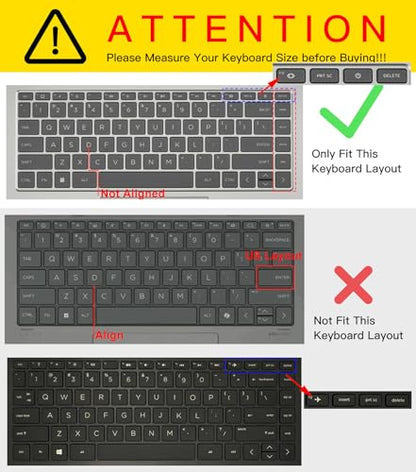 CaseBuy Keyboard Cover for HP 14 Laptop 14t-ep000 14-ep0299nr 14-ep0199nr ep0097nr 14-em0499nr 14-em0047nr 14-ek0033dx, HP Envy x360 2-in-1 14" 14t-es000 14-es1023dx 14-es0013dx es0033dx Protector