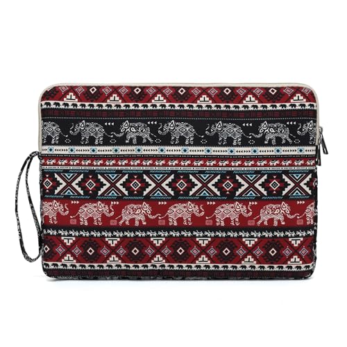 Laptop Sleeve 13.3 inch14 Inch, 15.6inchWater Resistant Traveling Computer Cover with Handle, Shockproof Protective Carrying Laptop Case (Y8-Red Elephant, 12.5 inch-13.5 inch) - color: Y8-Red elephant, size: 12.5 inch-13.5 inch