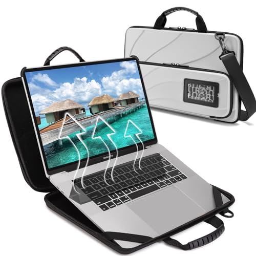 BUG 13-14 Inch Laptop Case Hard Shell, Protective Laptop Carrying Case with Stand for Heat Dissipation - color: Silver, size: 13-14 Inch
