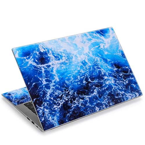 icolor Laptop Skin Sticker Decal 12 13 13.3 14 15 15.4 15.6 inch Personalized Universal Notebook Vinyl Skin Stickers Cover Art Decal Computer Protector (Blue Ocean) - color: Blue ocean