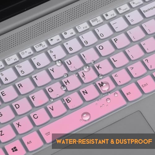 CaseBuy Keyboard Cover for Lenovo Yoga 7 7i 15.6 16,Ideapad 1 1i 15.6", V15 G4 (2024), G3, G2, Ideapad Flex 5 5i 15.6, 16, ideaPad 3 3i 5 5i 15.6 2026-2023, ThinkBook 15 G2 G3 15p - Ombre Pink - color: Ombre Pink