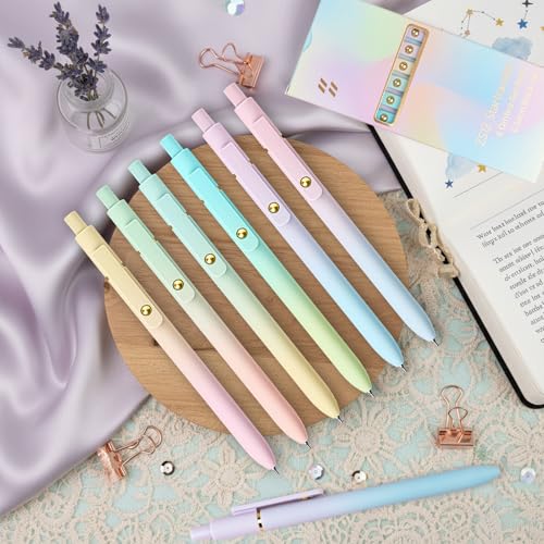 YOXMJDB Gel Pens, 12 Pcs Fine Point Smooth Writing Pens Cute Pens for Women, High-End Series 0.5mm Black Ink Pens for Journaling Note Taking, School Office Supplies (12 Pcs Gold Gradient) - color: 12 Pcs Gold Gradient