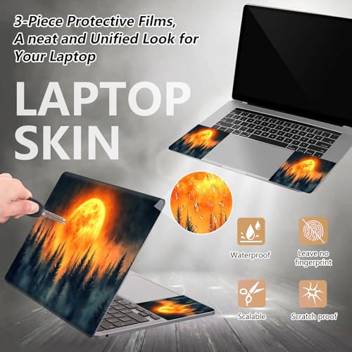 12.1”-15.6” Laptop Skin Sticker (Fits 13”, 13.3”, 14”, 15”, 15.4”) | Reusable Universal Protective Vinyl Art Decal Cover | Waterproof & Scratch-Resistant |Forest Sunrise - color: Forest Sunrise