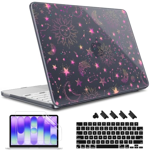 May Chen Compatible with MacBook Neo 13 inch Case 2026 Model A3404, Plastic Hard Shell,Keyboard Cover,Screen Protector,Dust Plug, for MacBook Neo 13" with A18 Pro Chip,Cosmic Galaxy - color: Cosmic Galaxy