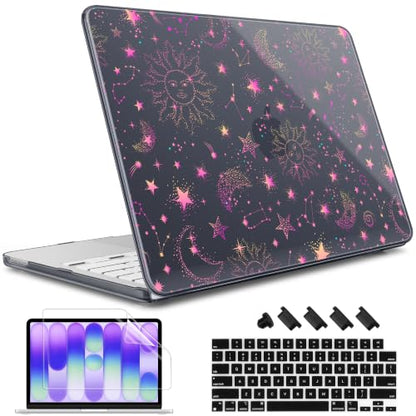 May Chen Compatible with MacBook Neo 13 inch Case 2026 Model A3404, Plastic Hard Shell,Keyboard Cover,Screen Protector,Dust Plug, for MacBook Neo 13" with A18 Pro Chip,Cosmic Galaxy - color: Cosmic Galaxy