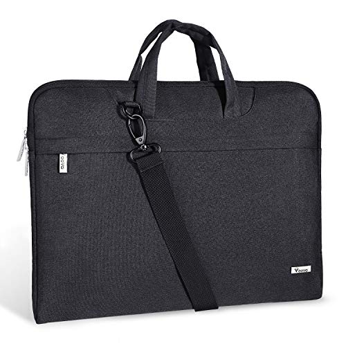 Voova 17.3-17 Inch Laptop Sleeve with Handle, MacBook Sleeve, Black | Splash-proof 17.3-inch laptop sleeve with handle and removable strap; fits Dell, HP and Lenovo notebooks for business travel - color: Black, size: 17-17.3 In