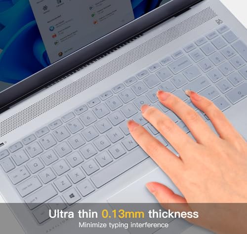 Keyboard Cover for HP Laptop 15.6 15-dw 15-dy 15-da/db 15-ef 15-bs/bw 15t 15z 15t-dy200 15t-dw300 15-db0011dx/HP Pavilion x360 15.6"/HP Envy 17 17.3 17t 17M 17-by 17-bs 17-bw/ca Keyboard Skin, Clear - color: Clear