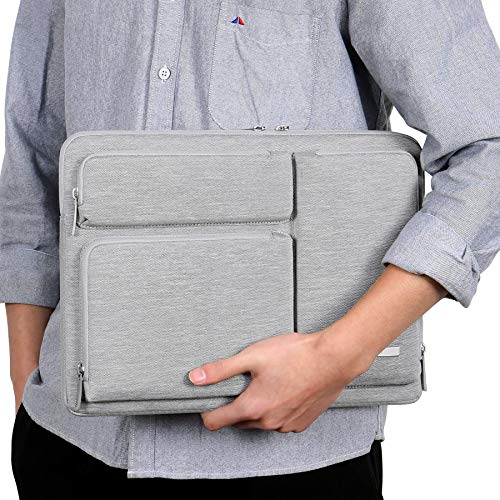Lacdo 360° Protective Laptop Sleeve Case for 14 inch New MacBook Pro M5 Pro/Max A3426 A3427 (2026), M5/M4/M3/M2/M1 A3434 A3112 A3401 A3185 A2918 A2992, 13.8 inch Surface Laptop 7th Computer Bag, Gray - color: Gray, size: New MacBook Pro 14 Inch