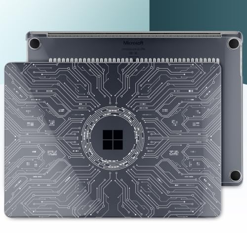 Batianda Case for Microsoft Surface Laptop 15 inch, Noir Circuit | Fits Surface Laptop for Business 8th Edition 2026 & Surface Laptop 7 2024, 4-in-1 Accessories Bundle, Slim Durable Hard Shell - color: Noir Circuit