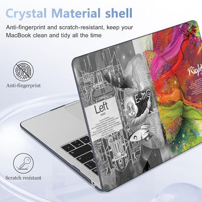 May Chen Compatible with New MacBook Air 13 inch Case 2021, 2020 2019 2018 Release Model: M1 A2337 A2179 A1932, Plastic Hard Shell Case Cover for Mabook Air 13 inch with Retina Dispaly, Brain - color: Brain