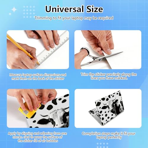 Universal Laptop Skin Sticker Decal for 11.6”12" 13" 13.3" 14" 15" 15.4" 15.6" Reusable Waterproof Scratch-Scratch Resistant Protective Vinyl Laptop Notebook Skin Stickers - Cute Cow - color: Cute Cow