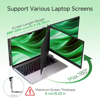 Laptop Screen Extender - 14” Ultra Thin and Light Travel Monitor for Laptop FHD 1080P Portable Second Monitor IPS Screen Display Plug & Play for Mac Windows Android iOS - size: 14.1"