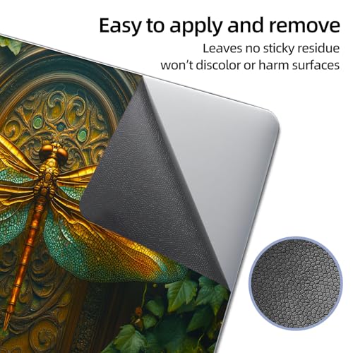 Universal Laptop Skin Sticker Decal, 12"-15.6" Aesthetic Vinyl Wrap, Golden Dragonfly Art Waterproof Notebook Cover Art Protector for MacBook HP Dell Lenovo, Fits 13" 14" 15" 15.6" - color: Golden Dragonfly Art