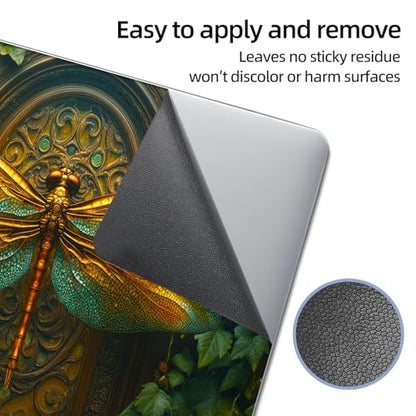 Universal Laptop Skin Sticker Decal, 12"-15.6" Aesthetic Vinyl Wrap, Golden Dragonfly Art Waterproof Notebook Cover Art Protector for MacBook HP Dell Lenovo, Fits 13" 14" 15" 15.6" - color: Golden Dragonfly Art