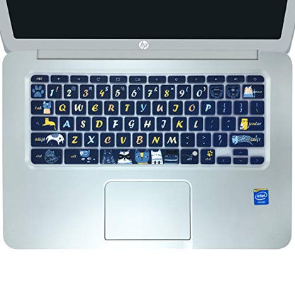 Silicon Keyboard Cover Skin for HP Chromebook 11 x360 11.6", Chromebook 11 G2/G3/G4/G5/G6 EE/G7 EE 11.6’’, HP Chromebook 14-ca 14-ak 14-X Series,HP Chromebook 14 G2 G3 G4, Cat - color: Cat