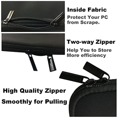 TOPTIE 15 Inch Water Shockproof Neoprene Computer Bag Laptop Sleeve Liner Package keepive Laptop Case with Double Zipper - size: 15 Inch