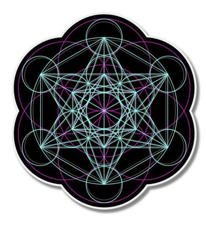 Metatron's Cube - Vinyl Sticker Waterproof Decal - size: 8"