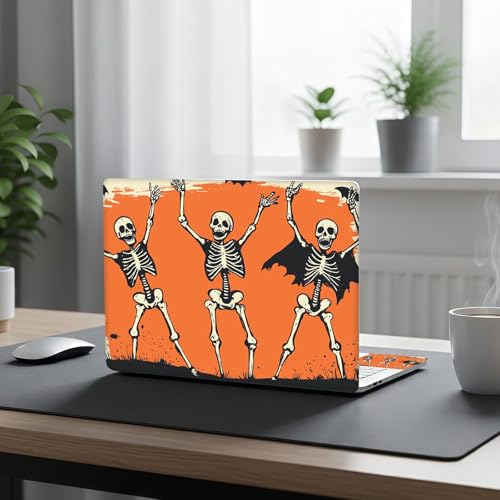 Aesthetic Laptop Skin Cover,12-15.6 Inch Universal Vinyl Sticker Decal,Waterproof Scratch-Resistant Notebook Wrap,Removable Residue-Free Protector,Dancing Skeletons Halloween - color: Dancing Skeletons Halloween
