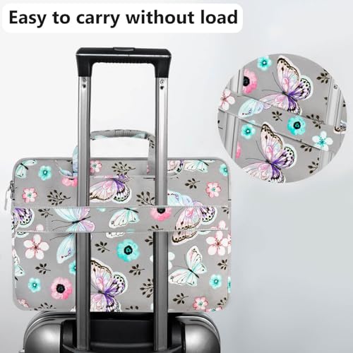 Hseok Laptop Shoulder Bag 13-14 inch Shockproof Water-Resistant HandBag with Small Case Compatible with MacBook Pro/Neo 14" M5/M4/M3/M2/M1, Mac Air/Pro 13.3", XPS 13/14, Most 13"-14" PC,Butterfly - color: Butterfly, size: 13"-14"