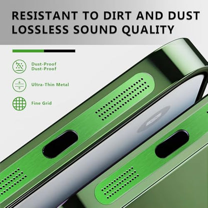 MysticHome for iPhone 17/16 Pro Accessories, 5 Pcs Cell Phone Speaker Anti-Dust Plugs, 1 Pcs USB C Dust Plug, Compatible with Speaker Dust Cover,Green - color: Green