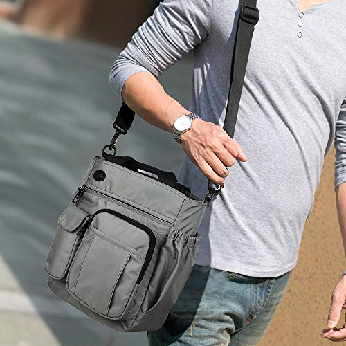 Crossbody Messenger Bag Business Sport Travel Multifunctional Shoulder Bag Laptop Bag Men Women | Business - color: Gray