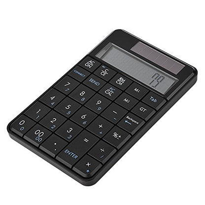 FOSA Compact USB keypad with Display Calculator Function, 29 Keys Portable Number Pad Mini Solar Power Smart Keypad & Office Calculators with LCD Display for Laptop PC