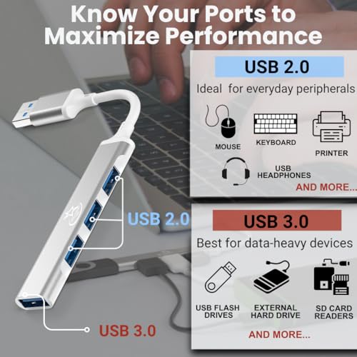 Red Star Tec U124A USB A Mini USB Adapter, 4 Extra USB A Ports, 2.0/3.0 - style: USB Type A