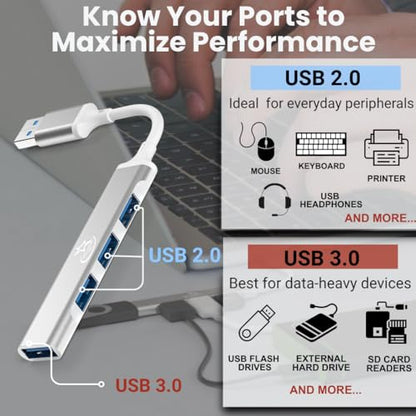 Red Star Tec U124A USB A Mini USB Adapter, 4 Extra USB A Ports, 2.0/3.0 - style: USB Type A